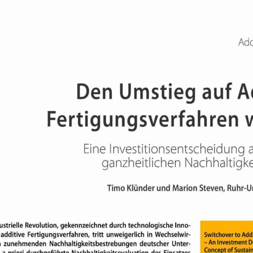 Switchover to Additive Manufacturing?